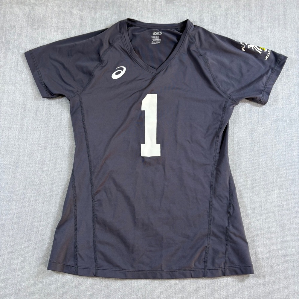 Asics Volleyball Jersey Womens Small Gray Playeros Volleyball Club 1 Shirt